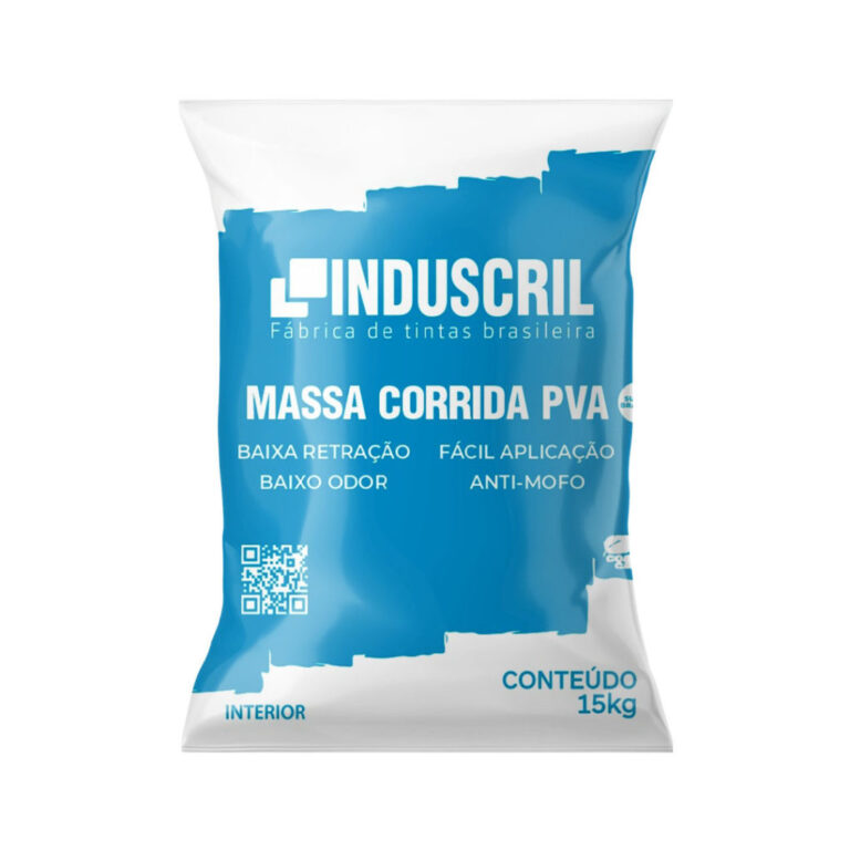 Massa corrida PVA branco 15Kg Induscril
